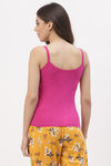 Floret Cotton Camisole (Pack of 2) - Magenta Nude — thumbnail 3